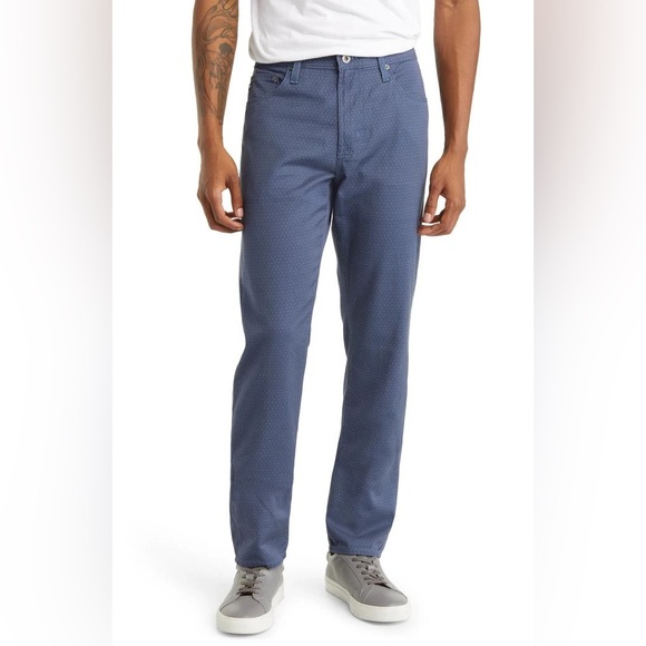 NWT AG Adriano Goldschmied Men's Patterned Blue Tellis Modern Slim Jeans 29x34